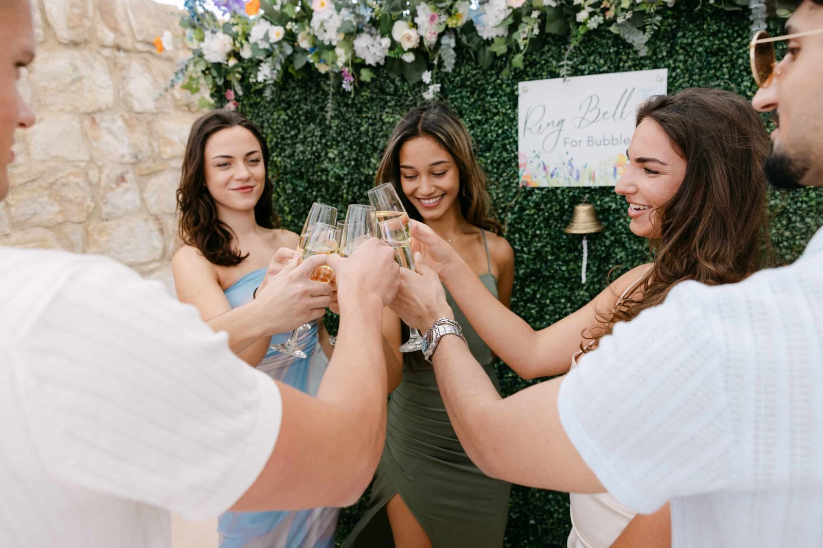 Models and guests celebrating at an event in Cyprus