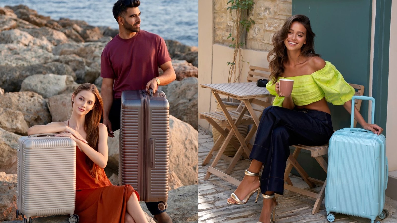 Models in Cyprus participating in the iFLY Luggage international campaign organised by Models Cyprus