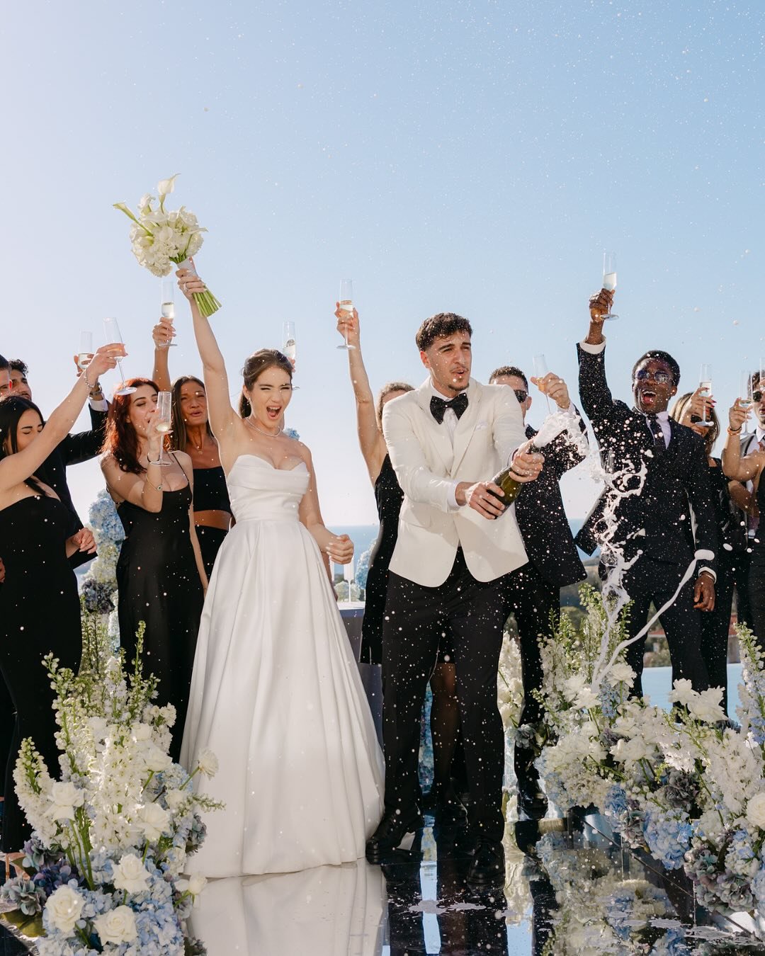 Models Cyprus luxury wedding production at Cap St Georges Hotel