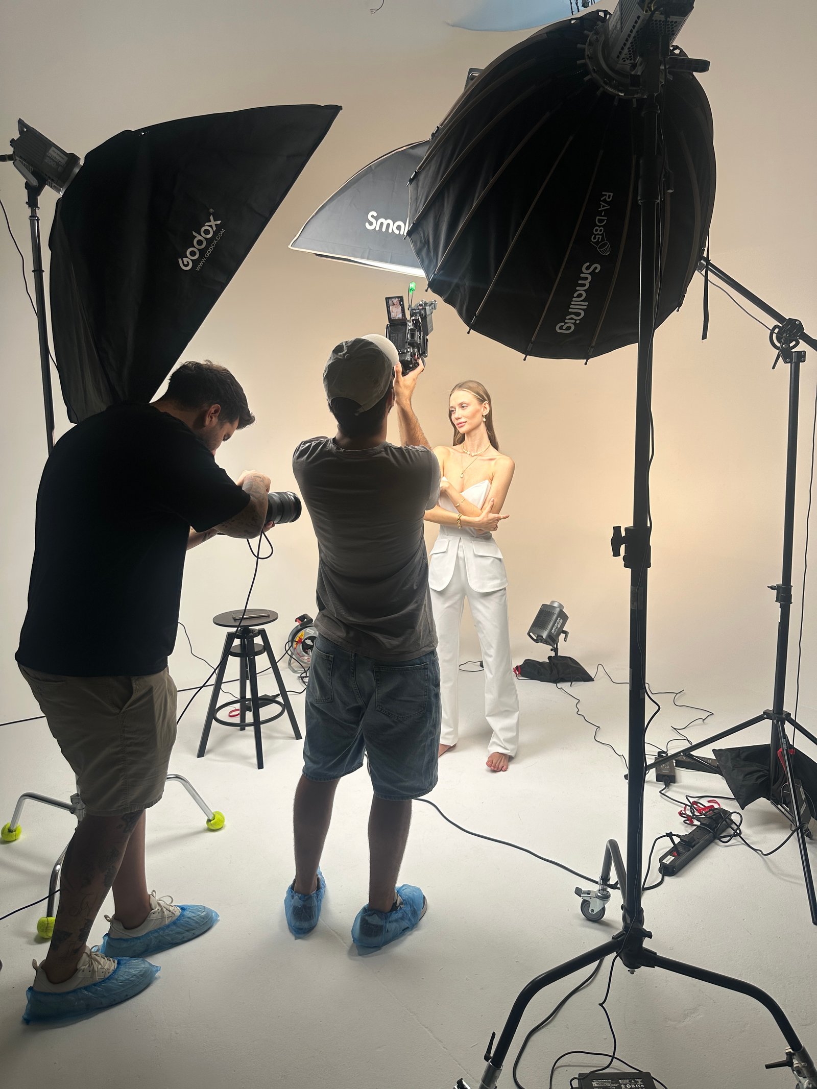 Behind-the-scenes Models Cyprus and LCA Studios professional studio content shoot in Larnaca